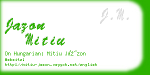 jazon mitiu business card